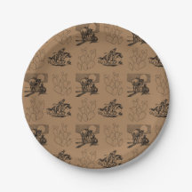Cowboys and Cactus Paper Party Plate