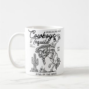 Cowboys And Tequila Texas Horse Riding Country Rod Coffee Mug