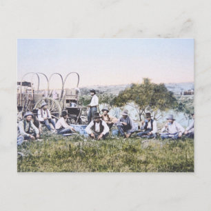 Cowboys at Lunch, 1904 (photo) Postcard