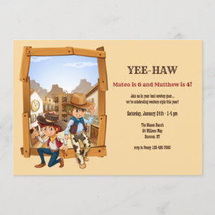 Cowboys Birthday Party Invitation