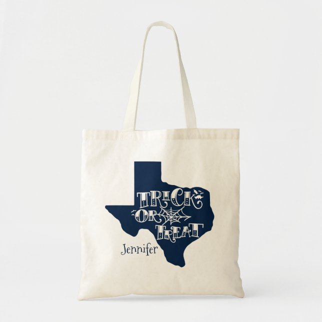 Cowboys Blue Texas Trick or Treat Tote Bag (Front)