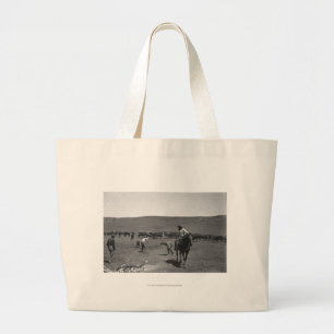 Cowboys branding large tote bag