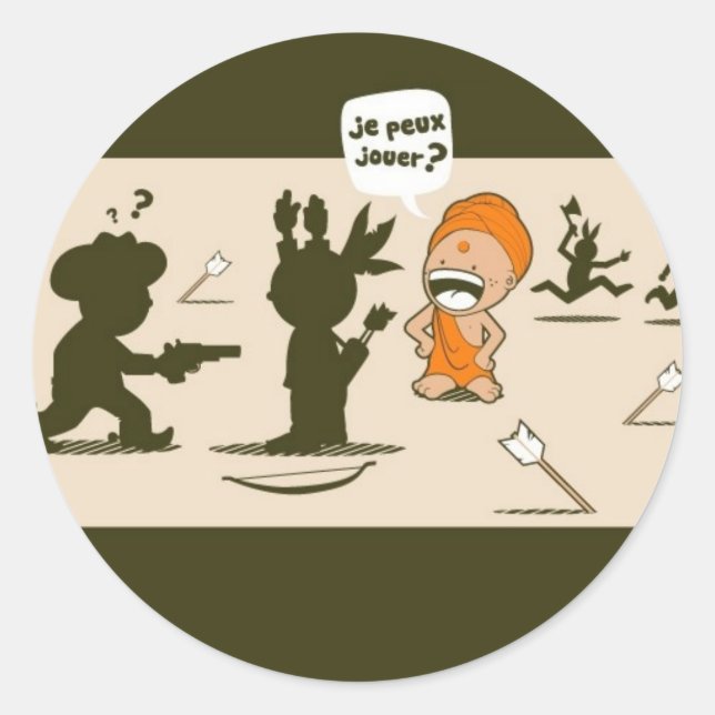 Cowboys Classic Round Sticker (Front)