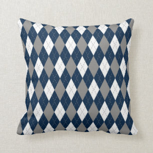 Cowboys Colours Argyle Pattern Cushion