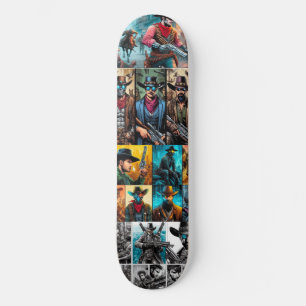 cowboys cyborg comics skateboard
