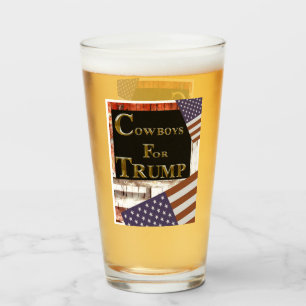 COWBOYS FOR TRUMP GLASS