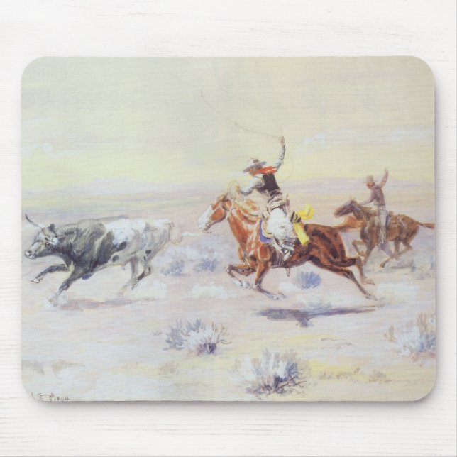 Cowboys from the Bar Triangle by CM Russell Mouse Pad (Front)
