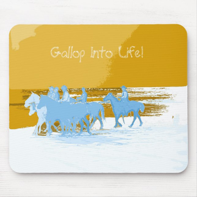 cowboys, Gallop Into Life! Mouse Pad (Front)