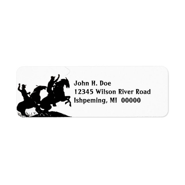Cowboys on Horses address LABELS ~EZ2 Change Info (Front)
