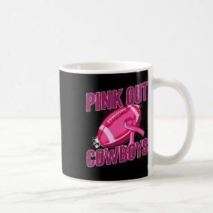 Cowboys Pink Out Footbyll Tackle Breast Cancer Coffee Mug