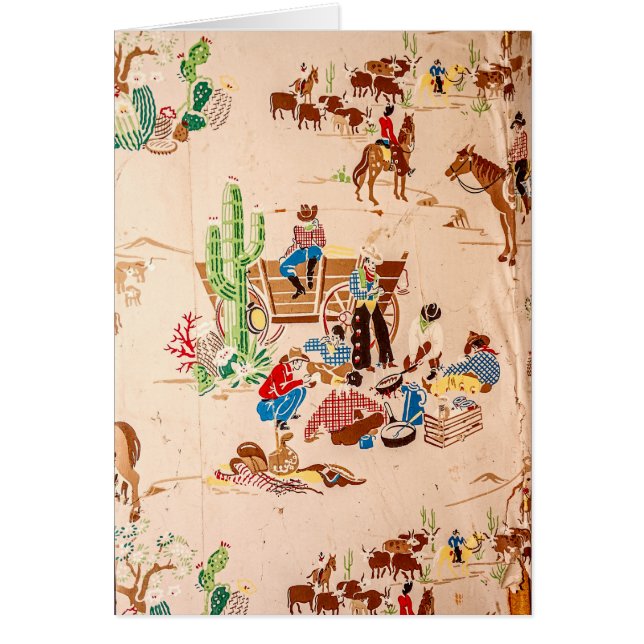 Cowboys - Vintage Wallpaper - Wild West (Front)
