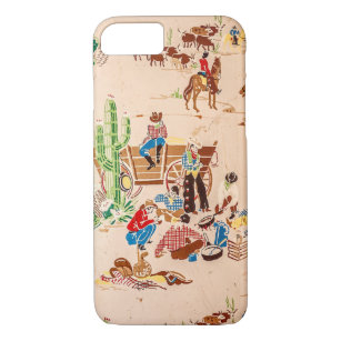 Cowboys - Vintage Wallpaper - Wild West Case-Mate iPhone Case