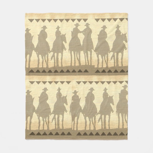 Cowboys western roundup fleece Blanket 50"x60" (Front)