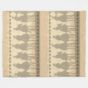 Cowboys western roundup fleece Throw Blanket 50x60