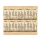 Cowboys western roundup fleece Throw Blanket 50x60