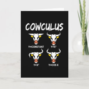 Cowculus Math Physics Cows Cow Card