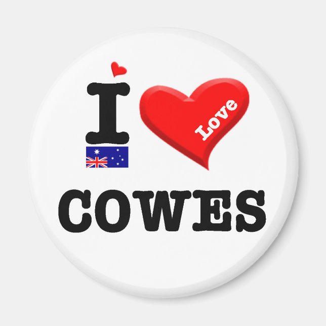 COWES - I Love Magnet (Front)