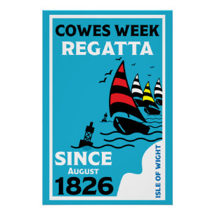 Cowes Isle Of White Yacht Regatta Poster