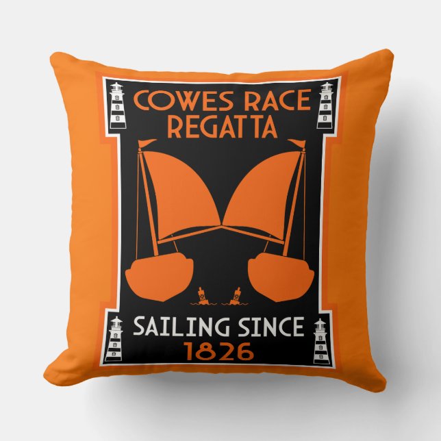Cowes Isle of Wight Yacht Regatta Cushion (Front)