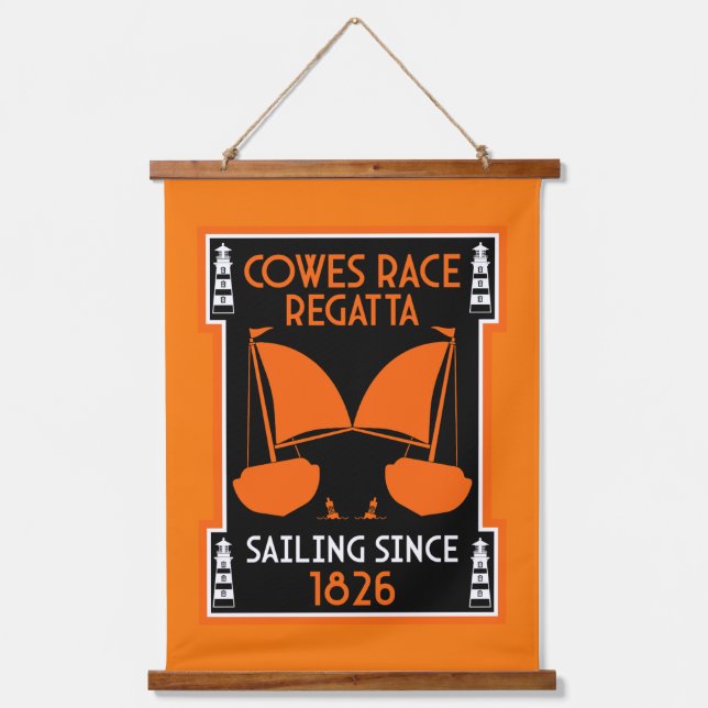 Cowes Isle of Wight Yacht Regatta Hanging Tapestry (Front)