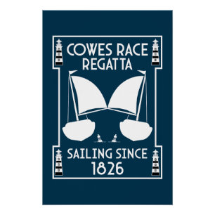 Cowes Isle of Wight Yacht Regatta Poster