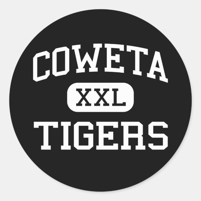 Coweta - Tigers - Junior - Coweta Oklahoma Classic Round Sticker (Front)