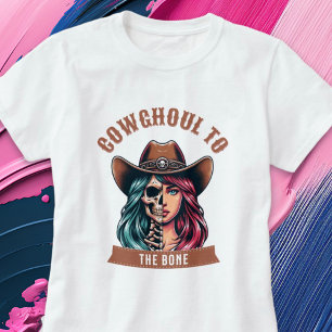 Cowghoul to the Bone Western Halloween Shirt