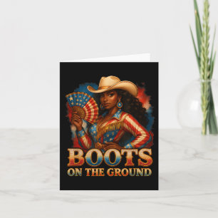 Cowgirl 4th Of July All American Girl Boots On The Card