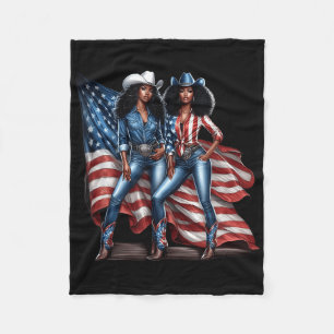 Cowgirl 4th Of July Boots On The Ground Western So Fleece Blanket