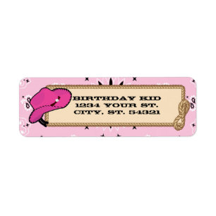 Cowgirl Address Labels