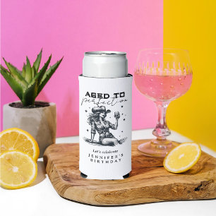 Cowgirl Aged to Perfection Adult Birthday Party Seltzer Can Cooler