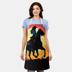 COWGiRL ALL OVER PRINT KITCHEN APRON