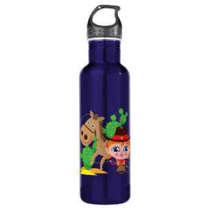 Cowgirl and Horse 710 Ml Water Bottle