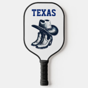 Cowgirl Austin Texas Floral Texan Flag Pickleball Paddle
