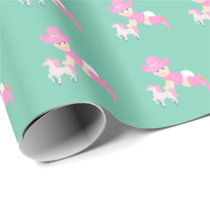 Cowgirl Baby Gift Wrapping Paper