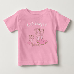 Cowgirl Baby Shower Country Western Pink Girl Baby T-Shirt