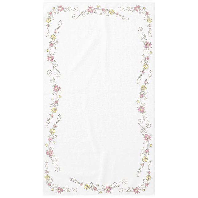 Cowgirl Baby Shower Country Western Pink Girl Tablecloth (Front)