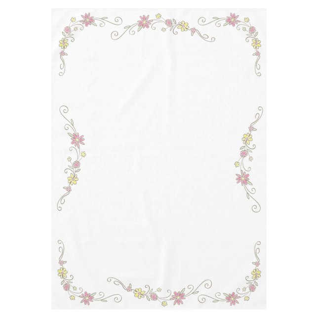 Cowgirl Baby Shower Country Western Pink Girl Tablecloth (Front)