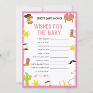 Cowgirl Baby Shower Game - Editable Name, 5x7 size Invitation