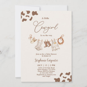 Cowgirl Baby Shower Girl Invitation