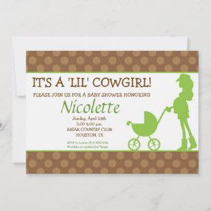 Cowgirl Baby Shower Invitation