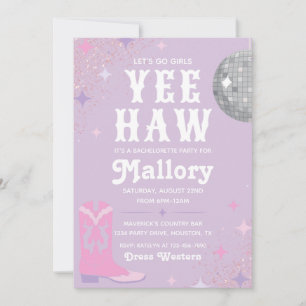 Cowgirl Bachelorette Invitation   Nash Bash