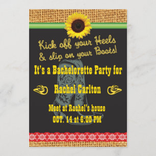 Cowgirl Bachelorette Party Invitation