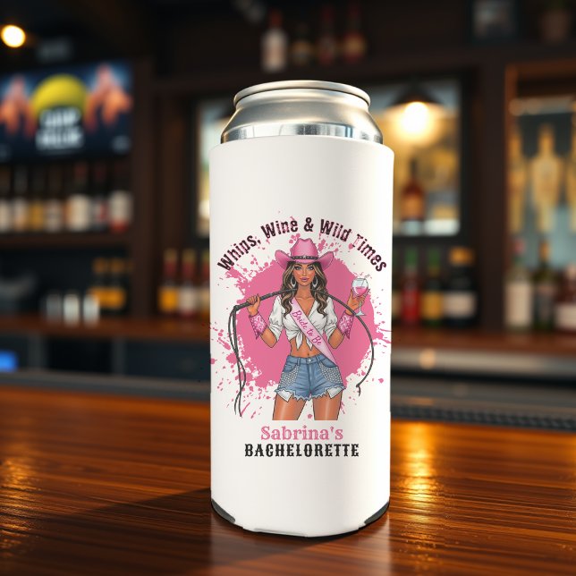 Cowgirl Bachelorette Party Whips Wine & Wild Times Seltzer Can Cooler (Cowgirl Bachelorette Party Whips Wine & Wild Times Seltzer Can Cooler
)