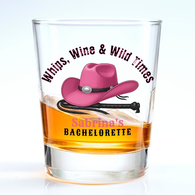 Cowgirl Bachelorette Party Whips Wine & Wild Times Shot Glass (Cowgirl Bachelorette Party Whips Wine & Wild Times Shot Glass
)