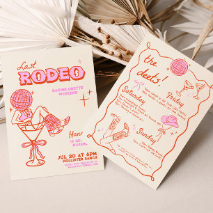 Cowgirl Bachelorette Western Beach Party Invitation