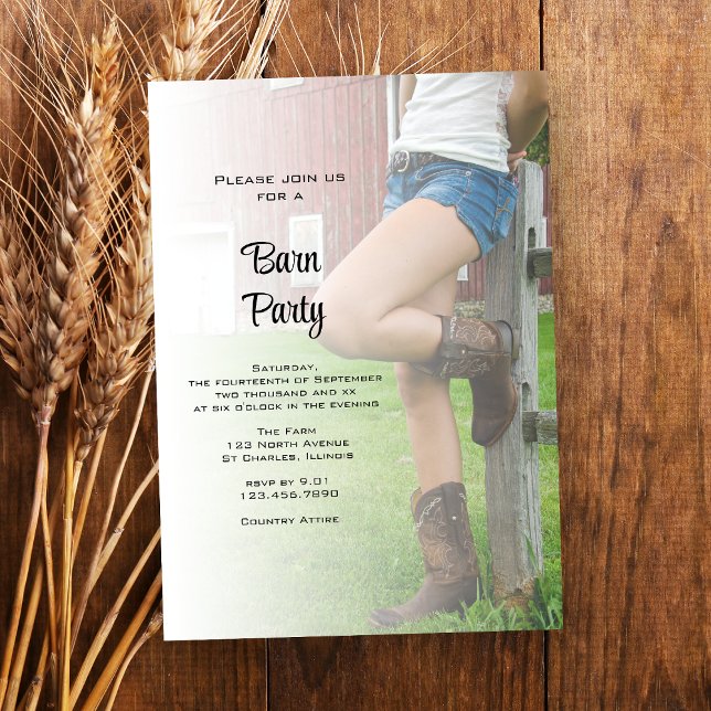 Cowgirl Barn Party Invitation (Creator Uploaded)