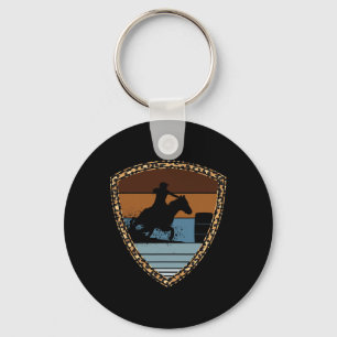 Cowgirl Barrel Racing Horseback Riding Rodeo Ropin Key Ring
