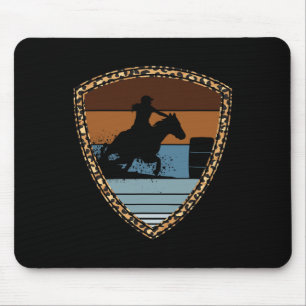 Cowgirl Barrel Racing Horseback Riding Rodeo Ropin Mouse Pad