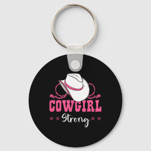 Cowgirl Barrel Racing Roping Horseback Riding Rode Key Ring